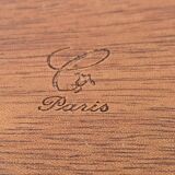 Small card holder tray in hollowed solid mahogany circa 1960 (dlg Noll) C in Paris
