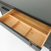 Bureau exécutif en bois noir, années 1960