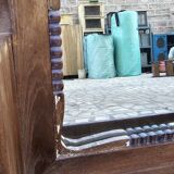Art Deco Burmese Teak Barber Shelf Mirror
