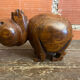 Sculpture Hippopotamus Ebony Wood Realistic Decoration Paperweight Wine