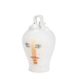 Vase en terre cuite peinte, travail contemporain