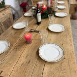 Antique solid oak craft table with drawers