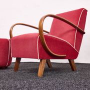 Fauteuils et tabourets Art Déco Jindřich Halabala H-530 années 1940, Up Závody