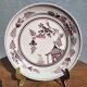 Grand Feu earthenware plate, Manganese decoration - 18th century