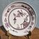 Grand Feu earthenware plate, Manganese decoration - 18th century