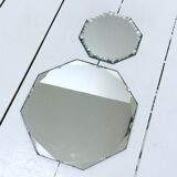 lot of two bevelled mirrors