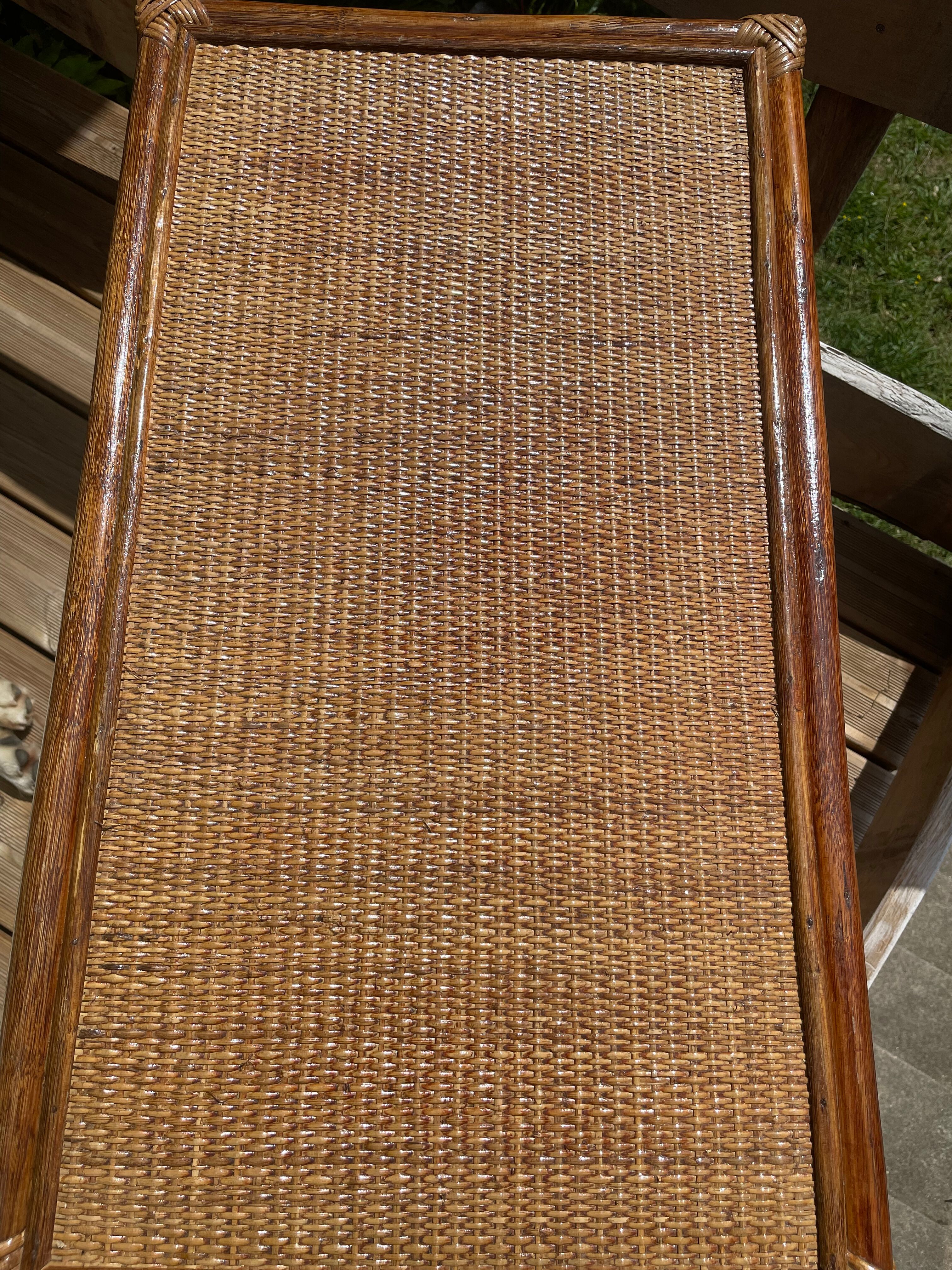 Commode osier et rotin