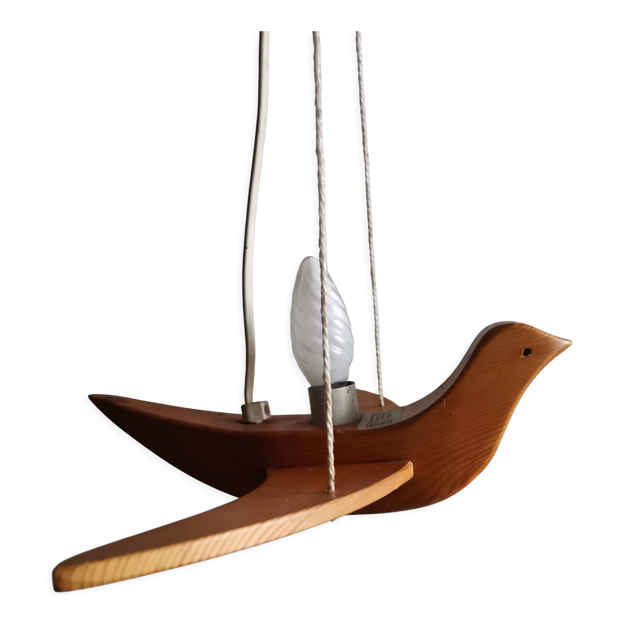 Scandinavian wood chandelier