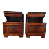 Pair of art deco bedside tables