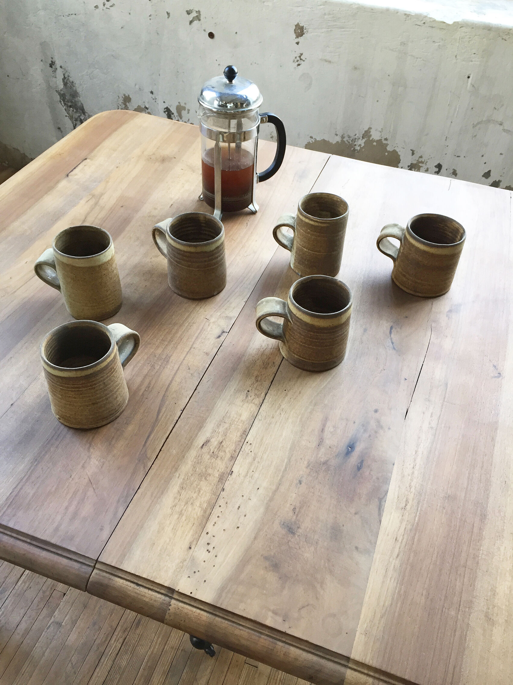 Lot 6 tasses grès