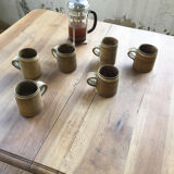 Lot 6 tasses grès