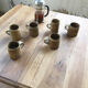 Lot 6 tasses grès