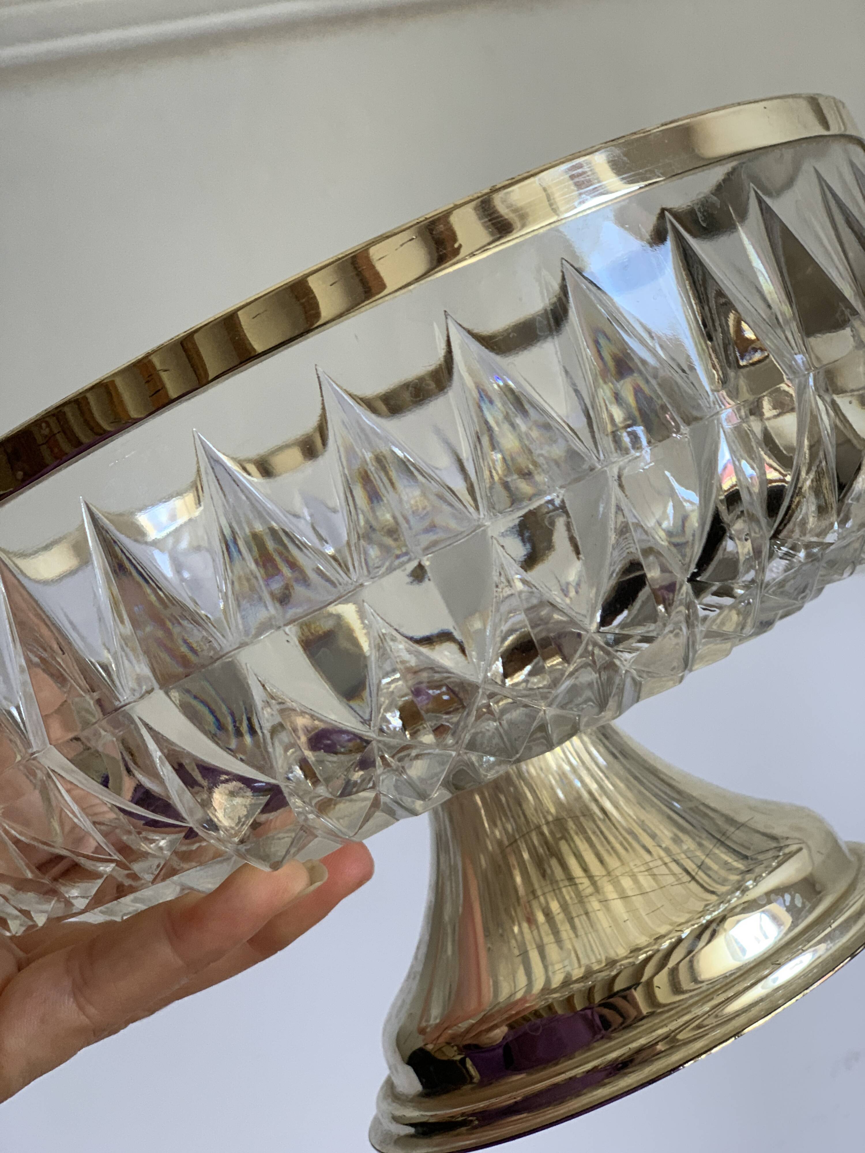 Crystal and silver cup