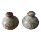 Salt and pepper shaker in Puisaye stoneware by Jean Pierre Prud'homme