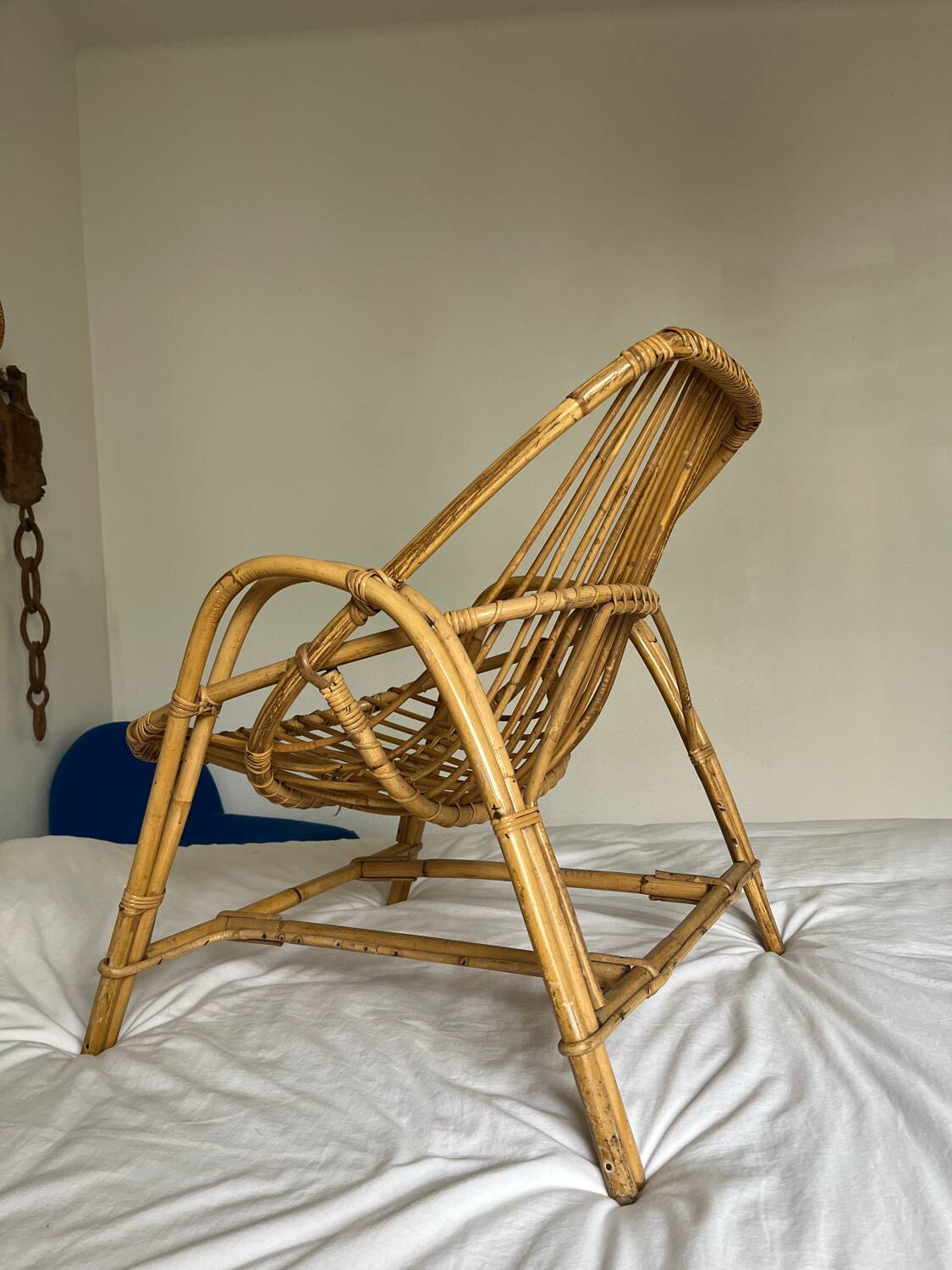 Vintage rattan armchair