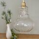Suspension globe vintage en verre transparent