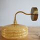 Vintage lampshade wall lamp in yellow Clichy glass