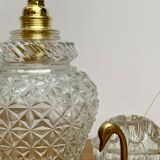 Vintage moulded glass tulip hand lamp