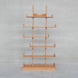 Brutalist oak mid-century dutch shelf