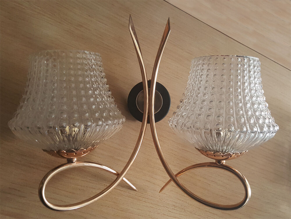 Pair double appliques Arlus, vintage, 50s