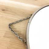 Chrome round mirror 1950 29x33cm