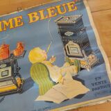 Affiche lithographiée flamme bleu