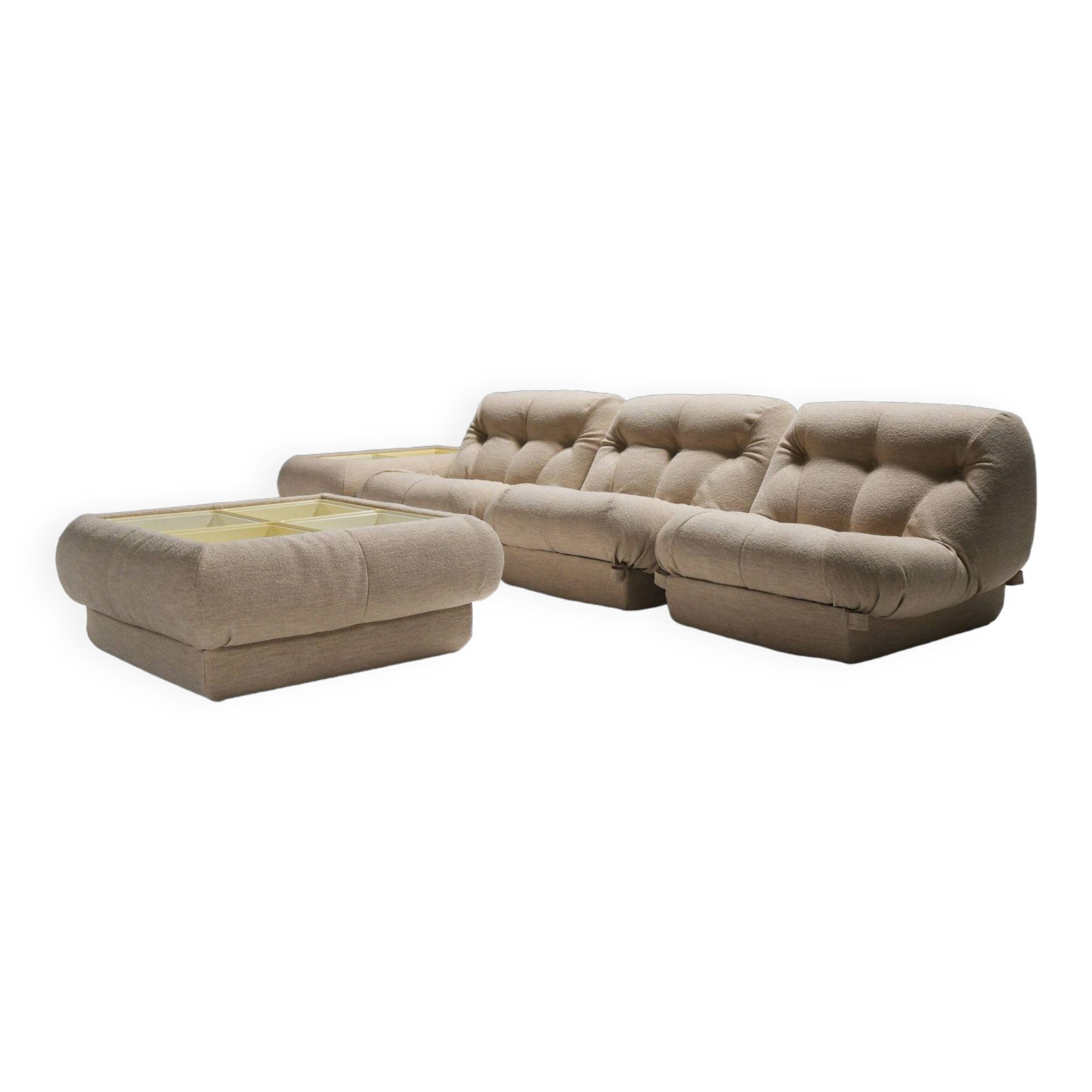 Great Vintage Nuvolone set in bouclé by Rino Maturi for MiMo Padova Italy