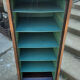Cabinet storage cabinet with curtains, wooden, vintage.