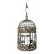 Round weathered iron birdcage