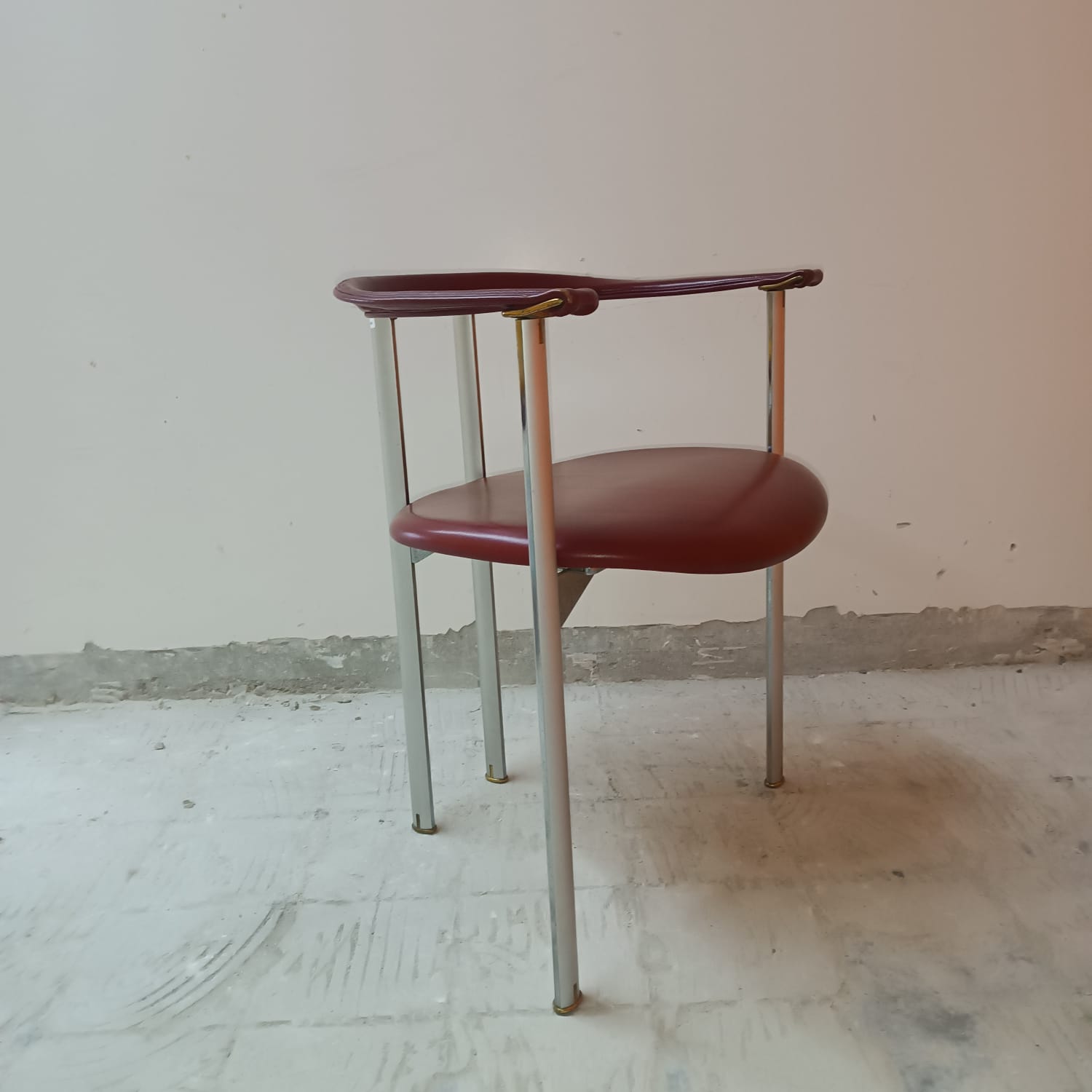 Set of 4 leather dining chairs