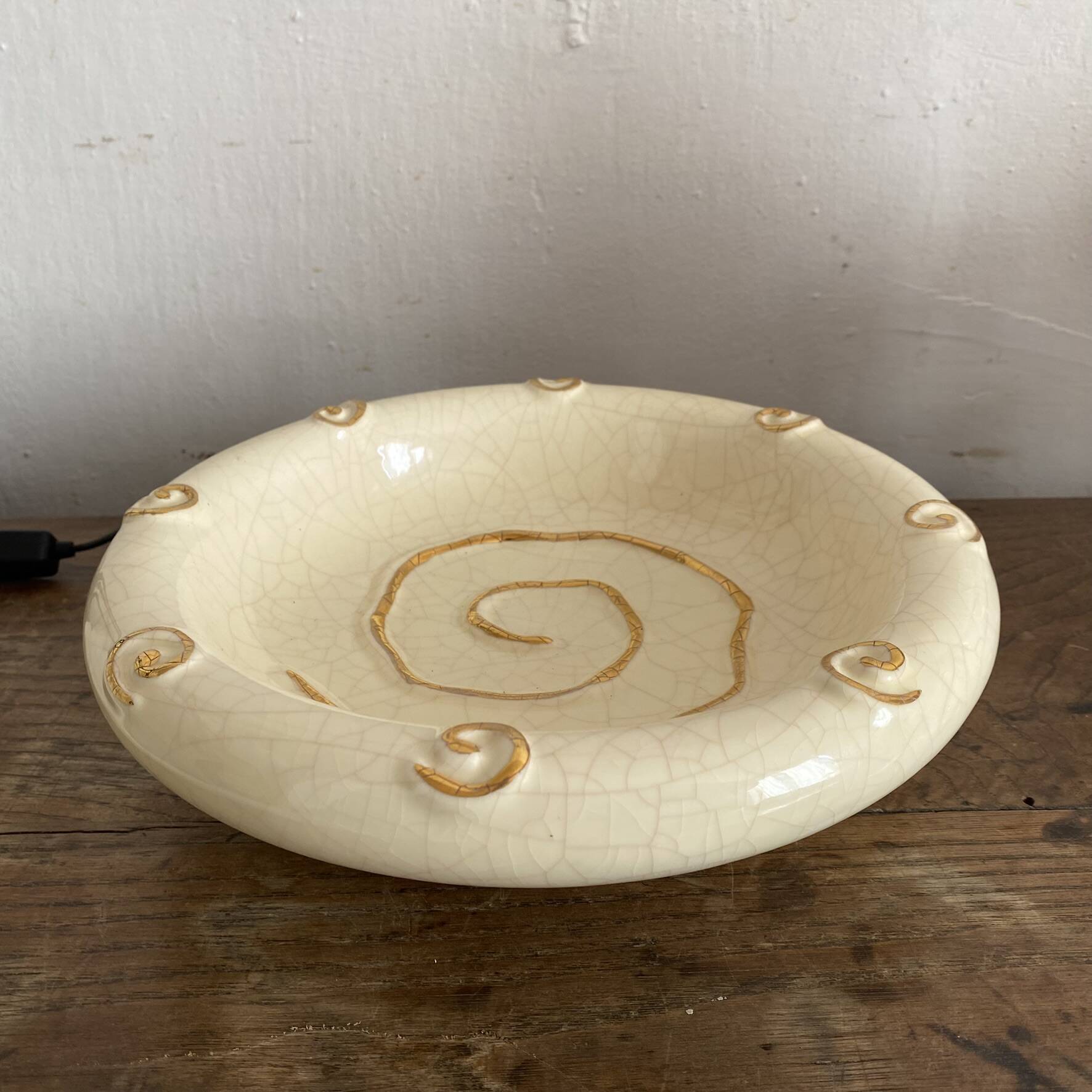 Ceramic vide poche Longwy 25 cm from the 1980s