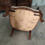3-piece walnut lounge consisting of 2 armchairs and 1 sofa