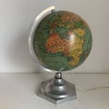 J.Forest vintage glass globe 1950 world map - 37 cm