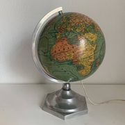 J.Forest vintage glass globe 1950 world map - 37 cm