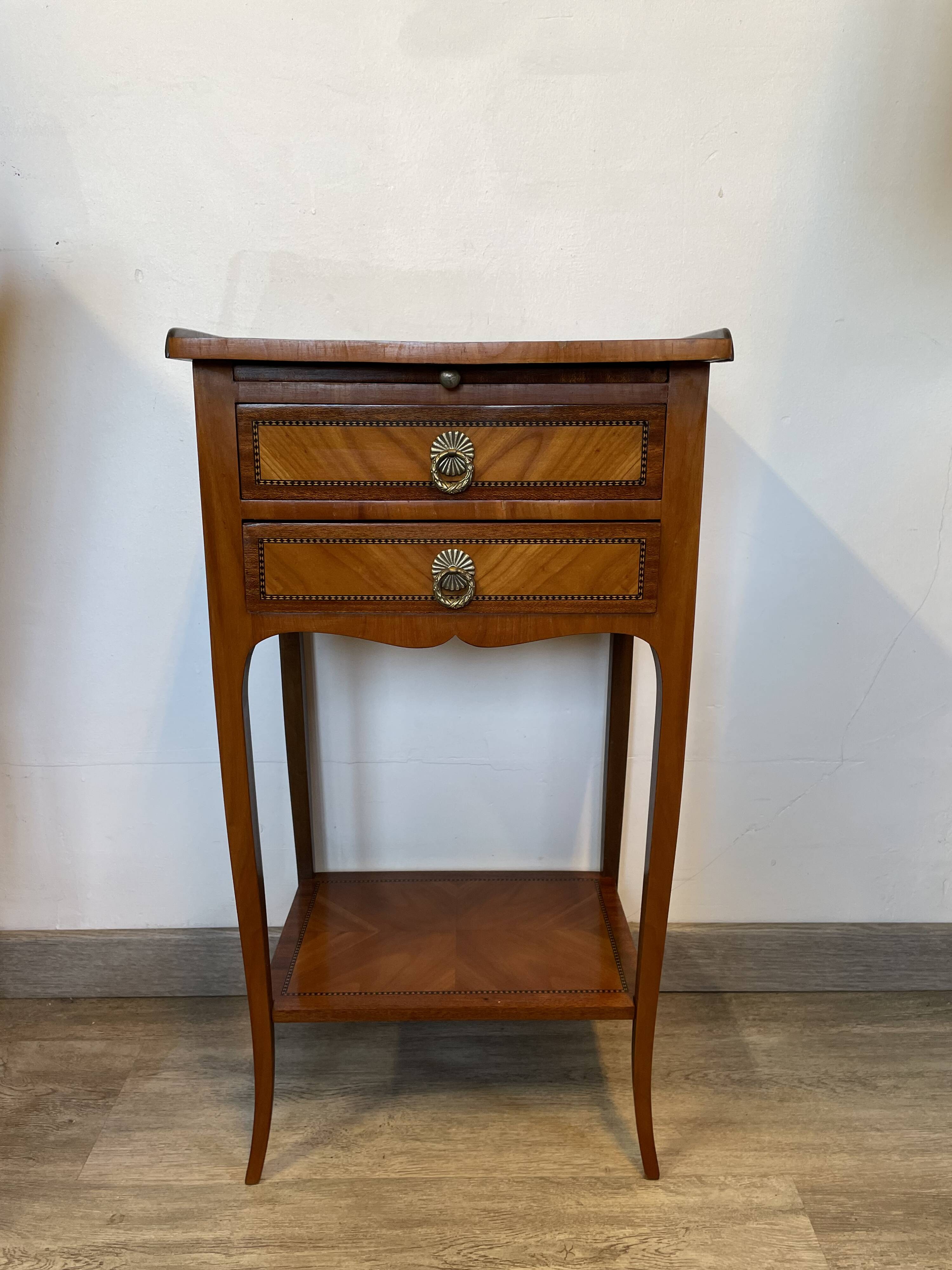 Louis XV Style Bedside Table in Marquetry