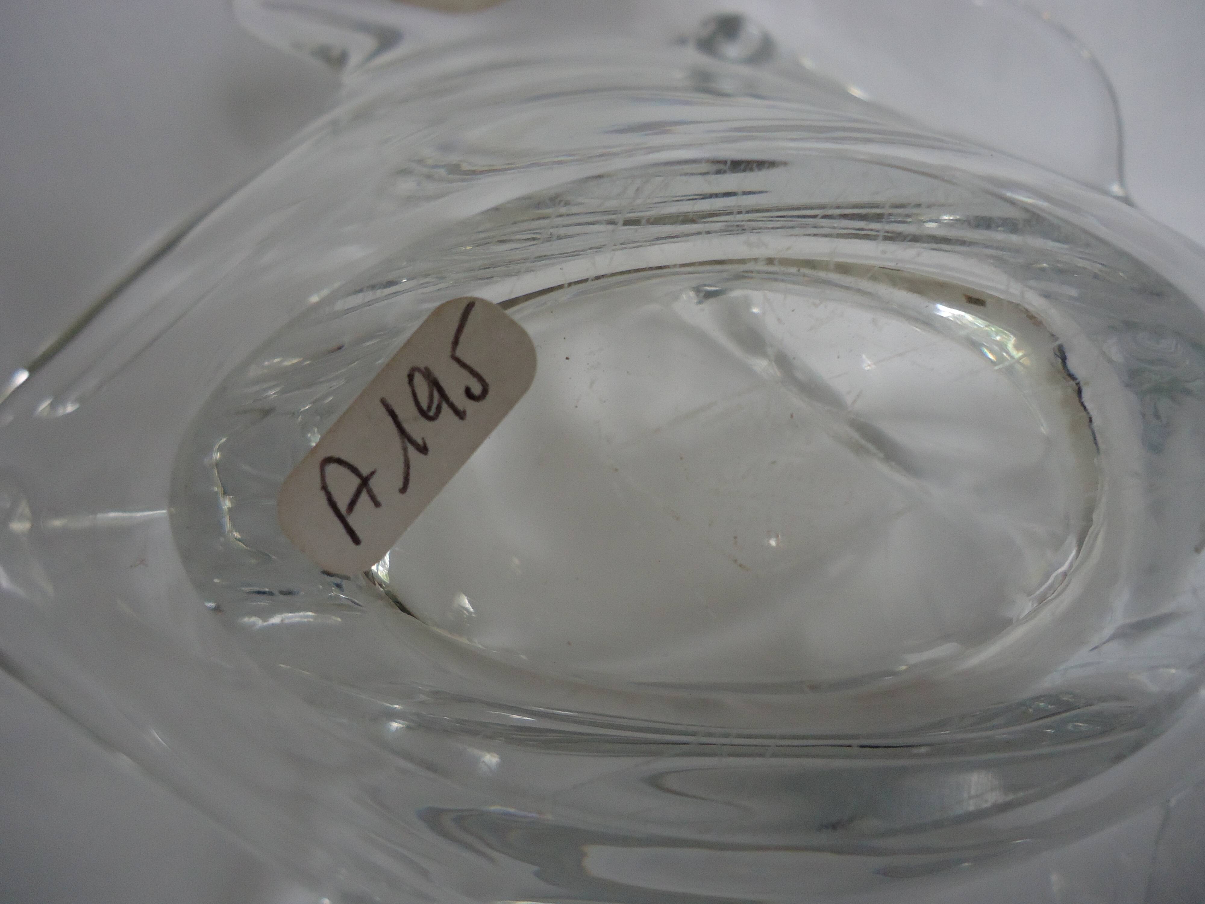 Coupe Vide-poche cristal de Vannes Le Châtel en forme de Cygne