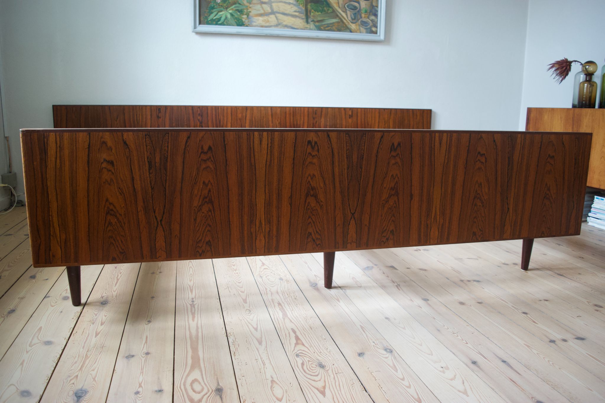 Danish rosewood floating bed from Sannemans Møbelfabrik, 1960s