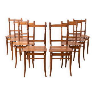 Lot de 8 chaises de salle à manger ou d'auberge, Valentin Jadrníček, début du XXe siècle