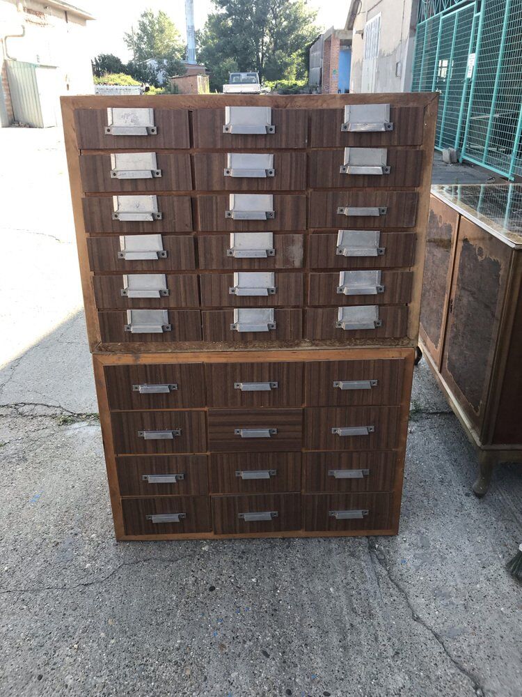 Industrial Cabinet With Drawers, 1950s