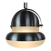 Large pendant lamp in brushed metal and opaline glass, Italy 1970s