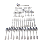 Silver metal menagere 50 pieces