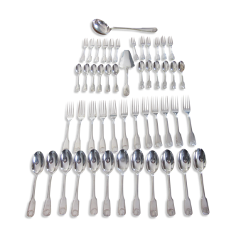 Silver metal menagere 50 pieces
