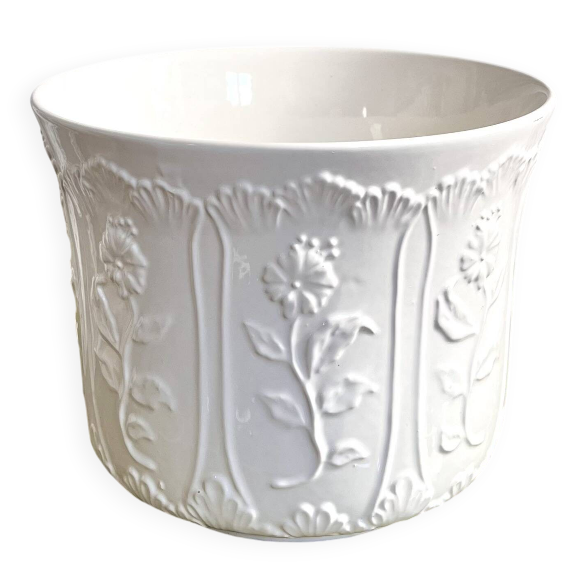 Cache-pot céramique barbotine