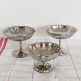 Set of 3 ice cream cups on foot, Guy Degrenne (ref 10)