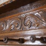 Early 20th Century Oak Coat Rack in Dark Brown, 1950s