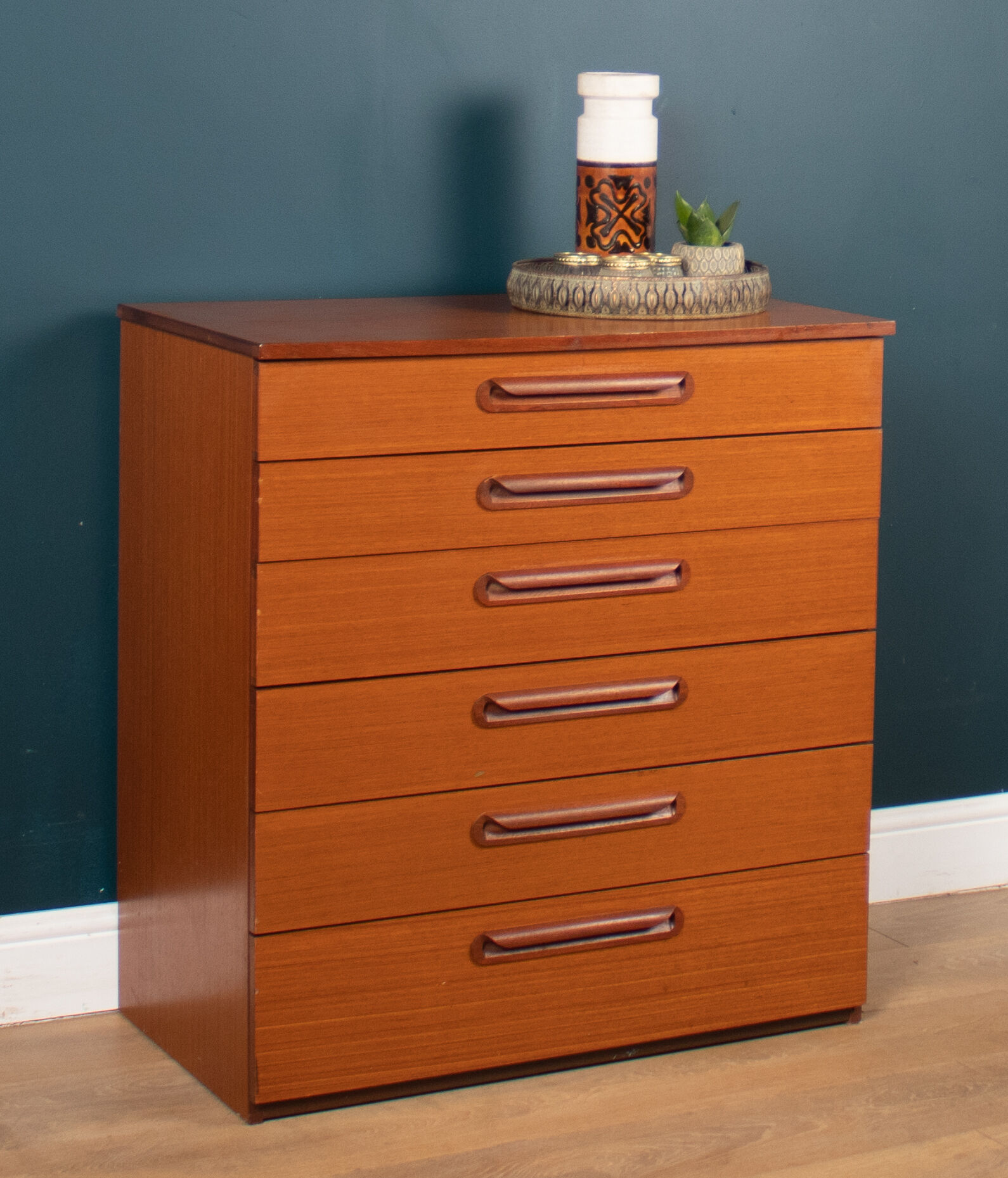Retro Teak 1960s Chest Of Drawers By Schreiber Furniture