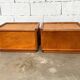 Maugrion rattan bedside tables for Roche Bobois vintage 70s
