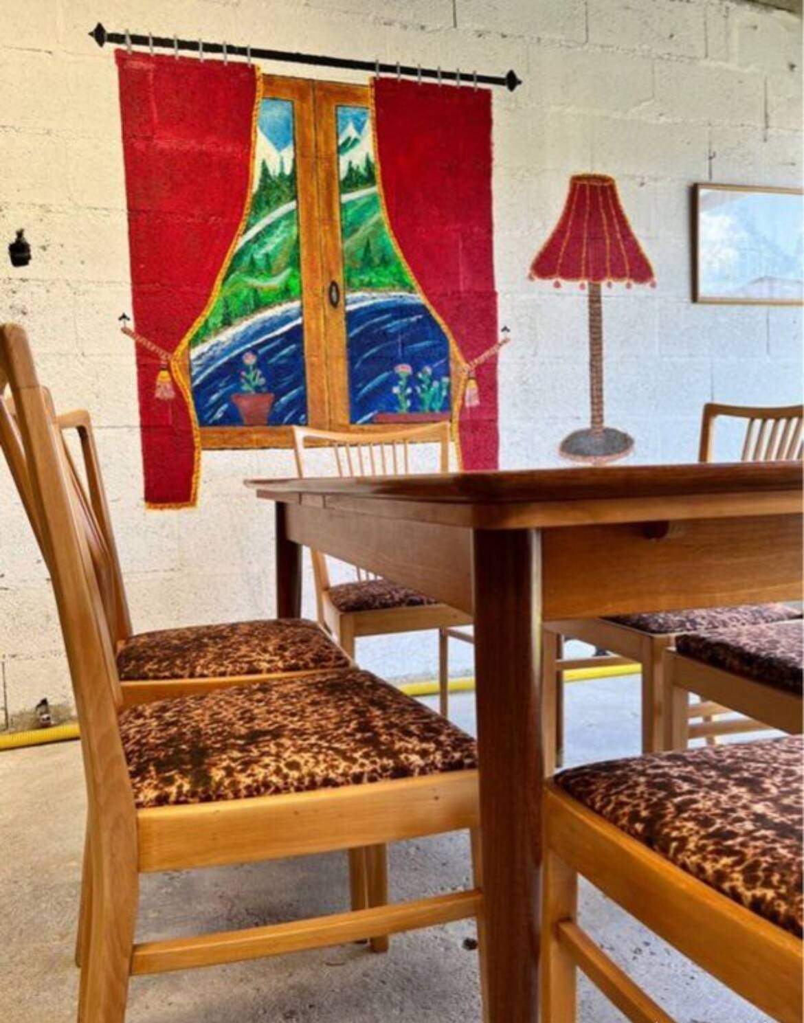 Vintage Scandinavian wooden table