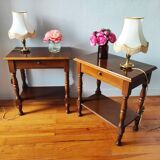 Pair of classic vintage bedside tables