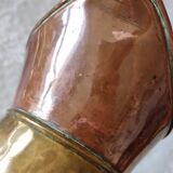 Copper and brass pitcher